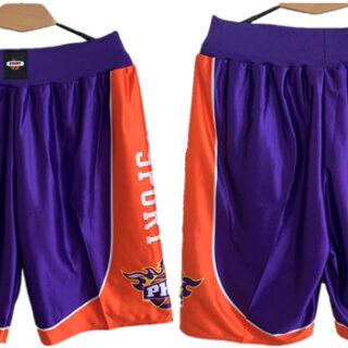 Men's Phoenix Suns Purple Orange Shorts (Run Small)