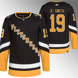Men's Pittsburgh Penguins #19 Reilly Smith Black Stitched Jerseys