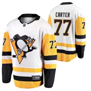 Men's Pittsburgh Penguins #77 Jeff Carter 2021 White Jersey