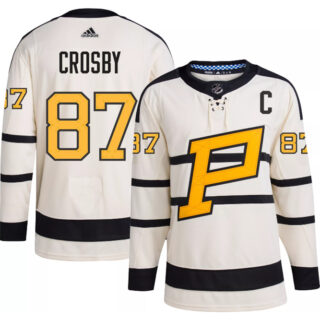 Men's Pittsburgh Penguins #87 Sidney Crosby Cream 2023 Winter Classic Stitched Jersey