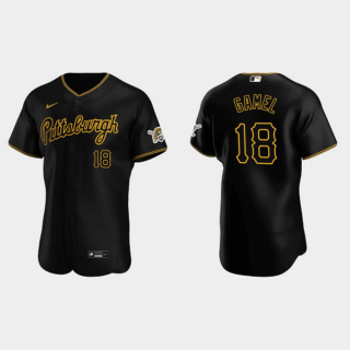 Men's Pittsburgh Pirates #18 Ben Gamel Black Flex Base Stitched JerseyS