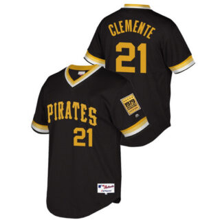 Men's Pittsburgh Pirates #21 Roberto Clemente Black Cool Base Stitched Jersey