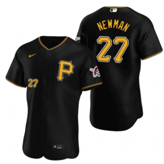 Men's Pittsburgh Pirates #27 Kevin Newman Black Flex Base Stitched MLB Jersey