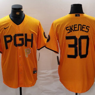 Men's Pittsburgh Pirates #30 Paul Skenes Gold City Connect Stitched Jerseys
