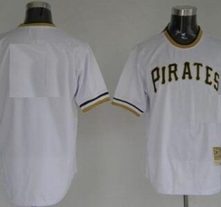 Men's Pittsburgh Pirates Customized White Throwback Jersey
