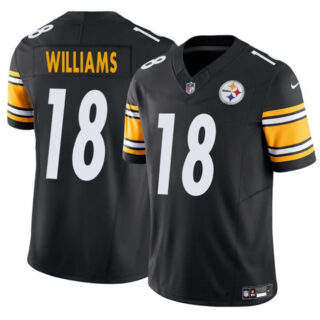 Men's Pittsburgh Steelers #18 Mike Williams Black 2024 F.U.S.E. Vapor Untouchable Limited Stitched Jersey
