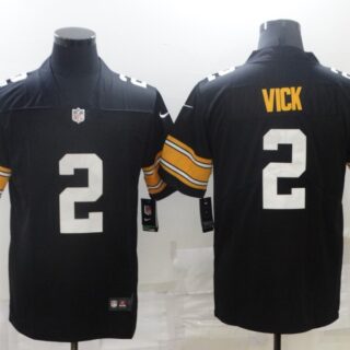 Men's Pittsburgh Steelers #2 Mike Vick Black Vapor Untouchable Stitched NFL Nike Throwback Limited Jersey