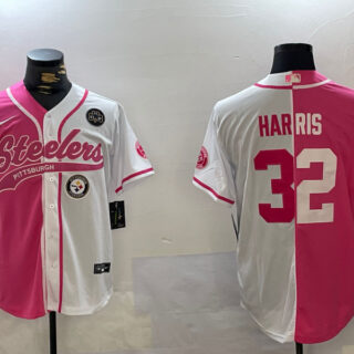 Men's Pittsburgh Steelers #32 Franco Harris 2024 Arctic Red White Salute To Service Stitched Baseball Jerseys