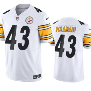 Men's Pittsburgh Steelers #43 Troy Polamalu White 2023 F.U.S.E. Vapor Untouchable Color Rish Limited Football Stitched Jersey