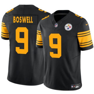 Men's Pittsburgh Steelers #9 Chris Boswell Black 2024 F.U.S.E. Color Rush Limited Stitched Jersey