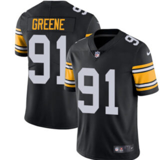 Men's Pittsburgh Steelers #91 Kevin Greene Black Vapor Untouchable Limited Stitched Jersey