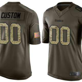 Men's Pittsburgh Steelers Customized Camo Salute to Service Jersey