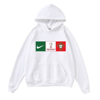 Men's Portugal World Cup Soccer Hoodie White