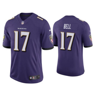 Men's Ravens #17 Le'Veon Bell Ravens Vapor Limited Purple Jersey