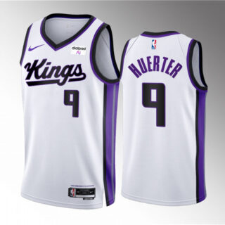 Men's Sacramento Kings #9 Kevin Huerter White 2023 24 Association Edition Stitched Basketball Jersey