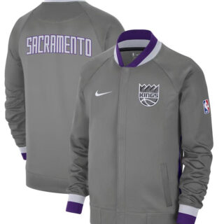 Men's Sacramento Kings Grey 2022 23 City Edition Full-Zip Jacket