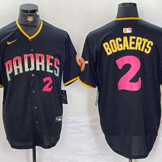 Men's San Diego Padres #2 Xander Bogaerts Black Cool Base Stitched Baseball Jerseys