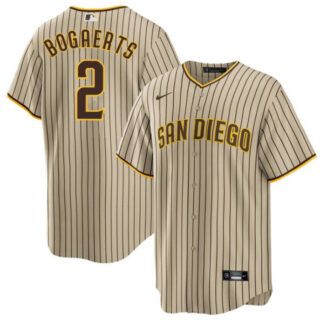 Men's San Diego Padres #2 Xander Bogaerts Tan Cool Base Stitched Baseball Jersey