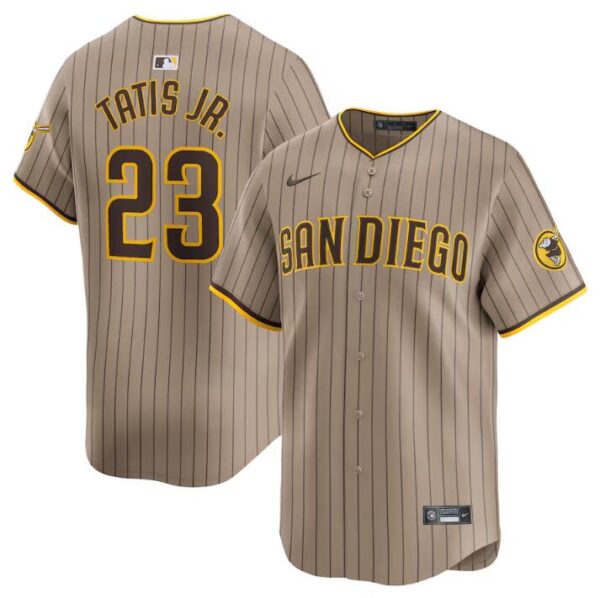 Men's San Diego Padres #23 Fernando Tatis Jr. Tan 2024 Alternate Limited Stitched Baseball Jersey