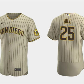 Men's San Diego Padres #25 Tim Hill Tan Flex Base Stitched Baseball Jersey