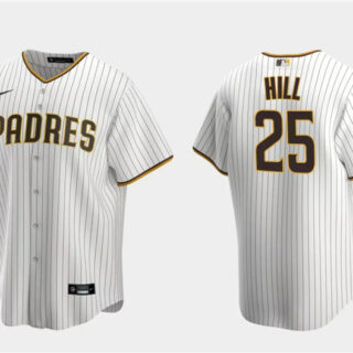 Men's San Diego Padres #25 Tim Hill White Cool Base Stitched Jersey
