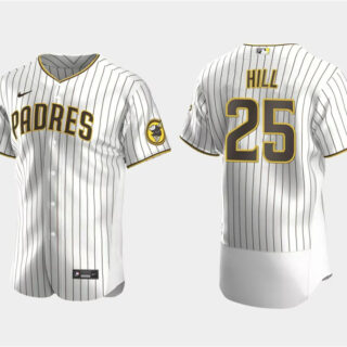 Men's San Diego Padres #25 Tim Hill White Flex Base Stitched Baseball Jersey