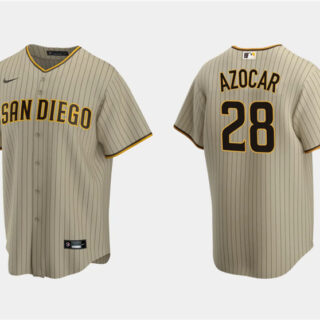 Men's San Diego Padres #28 José Azócar Tan Cool Base Stitched Jersey