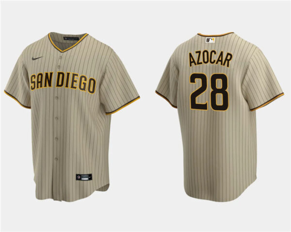 Men's San Diego Padres #28 José Azócar Tan Cool Base Stitched Jersey