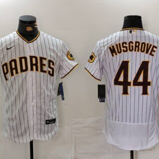 Men's San Diego Padres #44 Joe Musgrove White 2024 Home Limited Stitched Baseball Jerseys