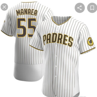 Men's San Diego Padres #55 Sean Manaea White Flex Base Stitched Jersey
