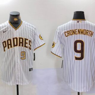 Men's San Diego Padres #9 Jake Cronenworth White Cool Base Stitched Baseball Jersey