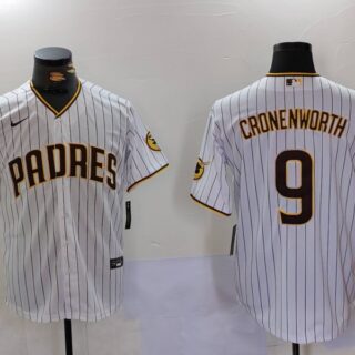 Men's San Diego Padres #9 Jake Cronenworth White Cool Base Stitched Baseball Jerseys