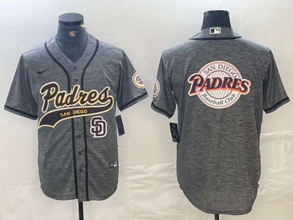 Men's San Diego Padres Blank Gray Camo Cool Base Stitched Baseball Jersey