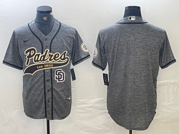 Men's San Diego Padres Blank Gray Camo Cool Base Stitched Baseball Jersey