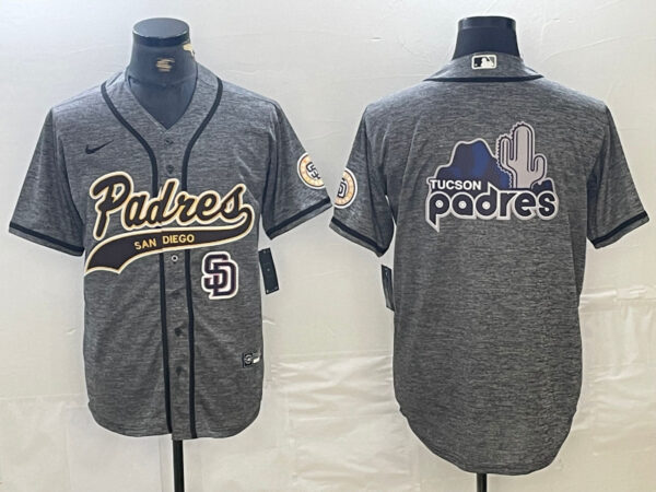Men's San Diego Padres Blank Gray Camo Cool Base Stitched Baseball Jerseys