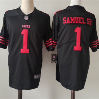 Men's San Francisco 49ers #1 Deebo Samuel Black Vapor Untouchable Limited Stitched Football Jersey
