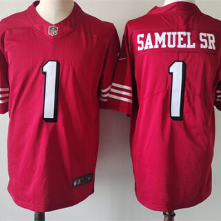 Men's San Francisco 49ers #1 Deebo Samuel New Red Vapor Untouchable Limited Stitched Football Jersey