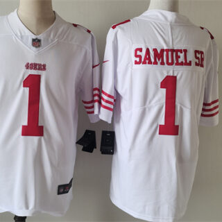 Men's San Francisco 49ers #1 Deebo Samuel White Vapor Untouchable Limited Stitched Football Jersey