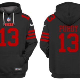 Men's San Francisco 49ers #13 Brock Purdy Black Alternate Pullover Hoodie
