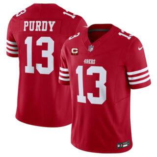 Men's San Francisco 49ers #13 Brock Purdy Red 2024 F.U.S.E. With 2-Star C Patch Vapor