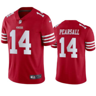 Men's San Francisco 49ers #14 Ricky Pearsall Red 2024 Draft Vapor Untouchable Limited Stitched Football Jersey