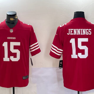 Men's San Francisco 49ers #15 Jauan Jennings Red Vapor Untouchable Limited Stitched Jerseys