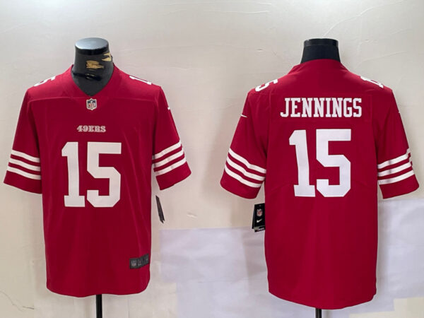 Men's San Francisco 49ers #15 Jauan Jennings Red Vapor Untouchable Limited Stitched Jerseys