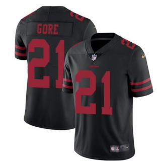 Men's San Francisco 49ers #21 Frank Gore Black Vapor Untouchable Limited Stitched Jersey