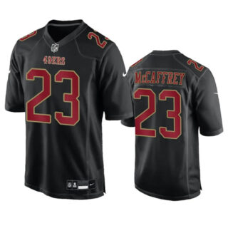 Men's San Francisco 49ers #23 Christian McCaffrey Black Fashion Limited Stitched Football Game Jersey