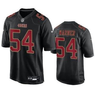 Men's San Francisco 49ers #54 Fred Warner Black Fashion Limited Stitched Football Game Jersey