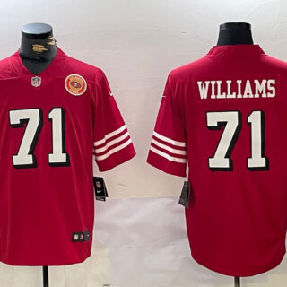 Men's San Francisco 49ers #71 Trent Williams Red Vapor Untouchable Limited Stitched Football Jerseys