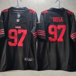 Men's San Francisco 49ers #97 Nick Bosa Black 2023 F.U.S.E. Vapor Untouchable Limited Stitched Football Jersey