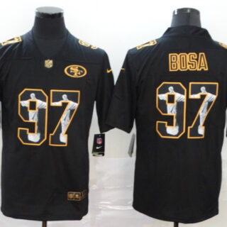 Men's San Francisco 49ers #97 Nick Bosa Jesus Faith Black Vapor Untouchable Stitched NFL Nike Limited Jersey
