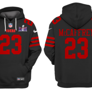 Men's San Francisco 49ers Active Player Custom Black Super Bowl LVIII Alternate Pullover Hoodie